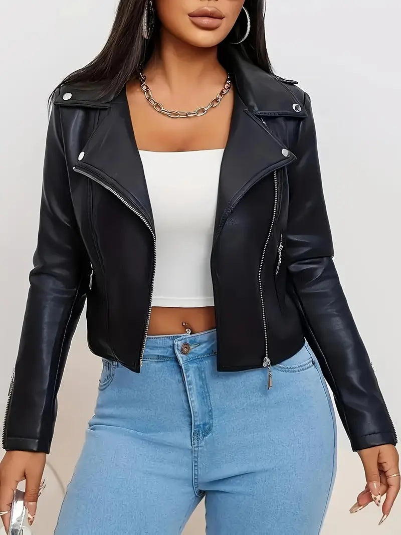 blouson en cuir noir haut de gamme