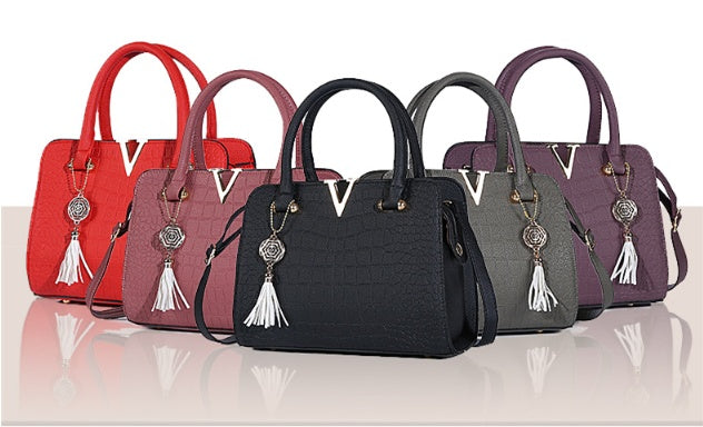 Nuova tendenza borsa rossa da donna a tracolla