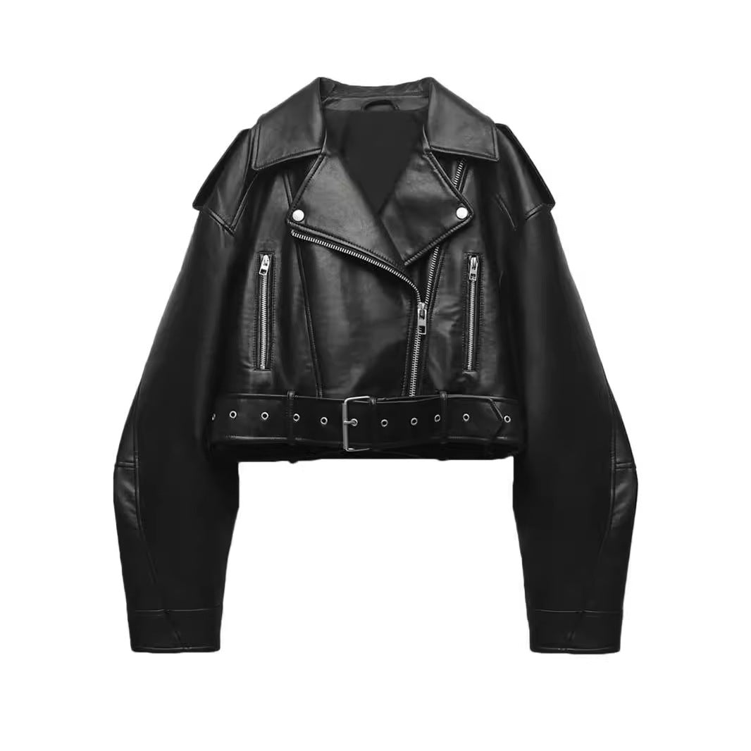 Damen-Motorrad-Lederjacke