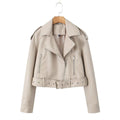 Blouson de motard en cuir pour femme