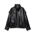 Giacca donna in ecopelle con colletto alla coreana – Moda e stile