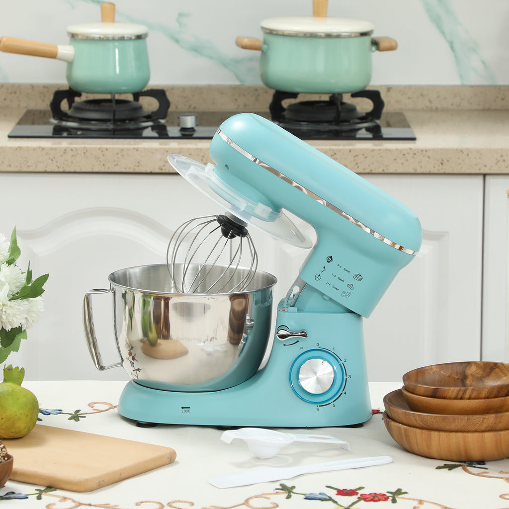 Robot pâtissier multifonction 1300W, avec accessoires – Couleur Bleu