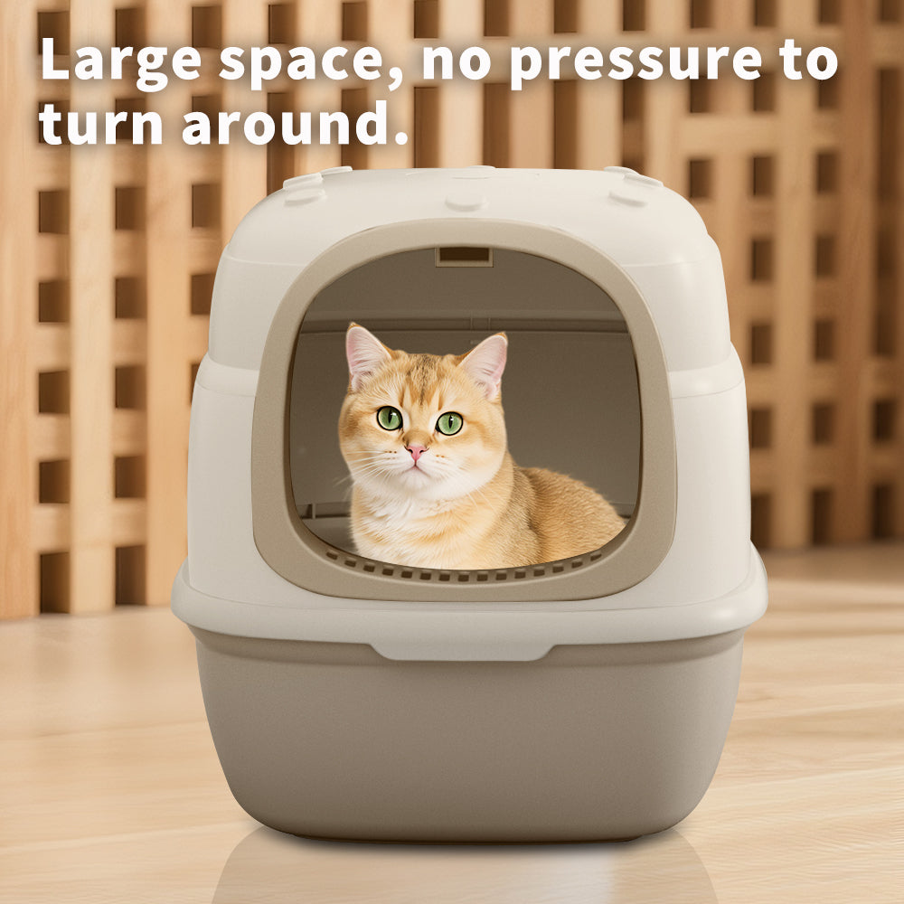 Lettiera per Gatti con Apertura a Ribalta 51,5 x 39 x 40,5 cm. Toilette per Animali ad Alta Capacità e Facile da Pulire, Ideale per Gattini e Gatti Adulti.