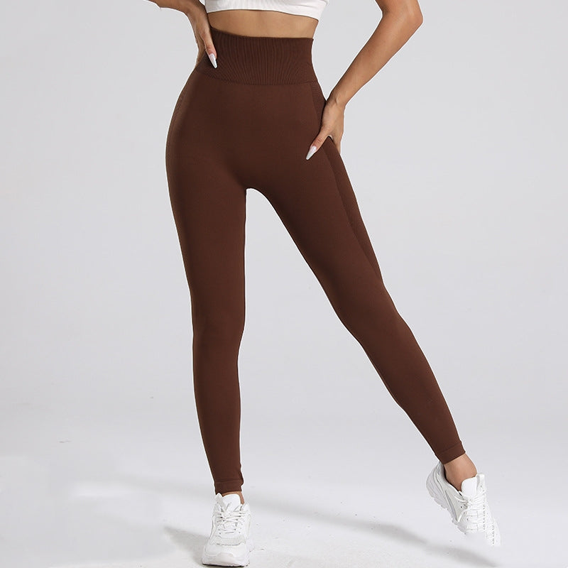 Pantaloni yoga seamless donna vita alta – Fitness e sport