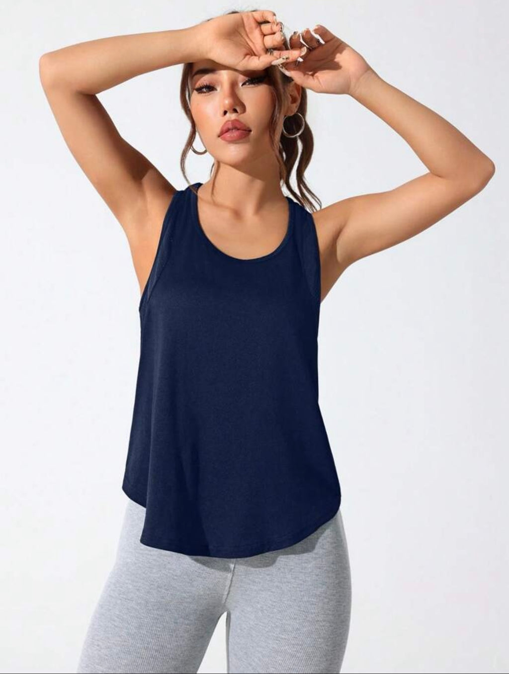 Canotta sportiva estiva leggera da donna, con vestibilità over