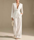 Completo giacca e pantalone a gamba ampia