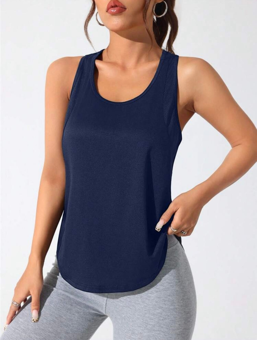 Canotta sportiva estiva leggera da donna, con vestibilità over