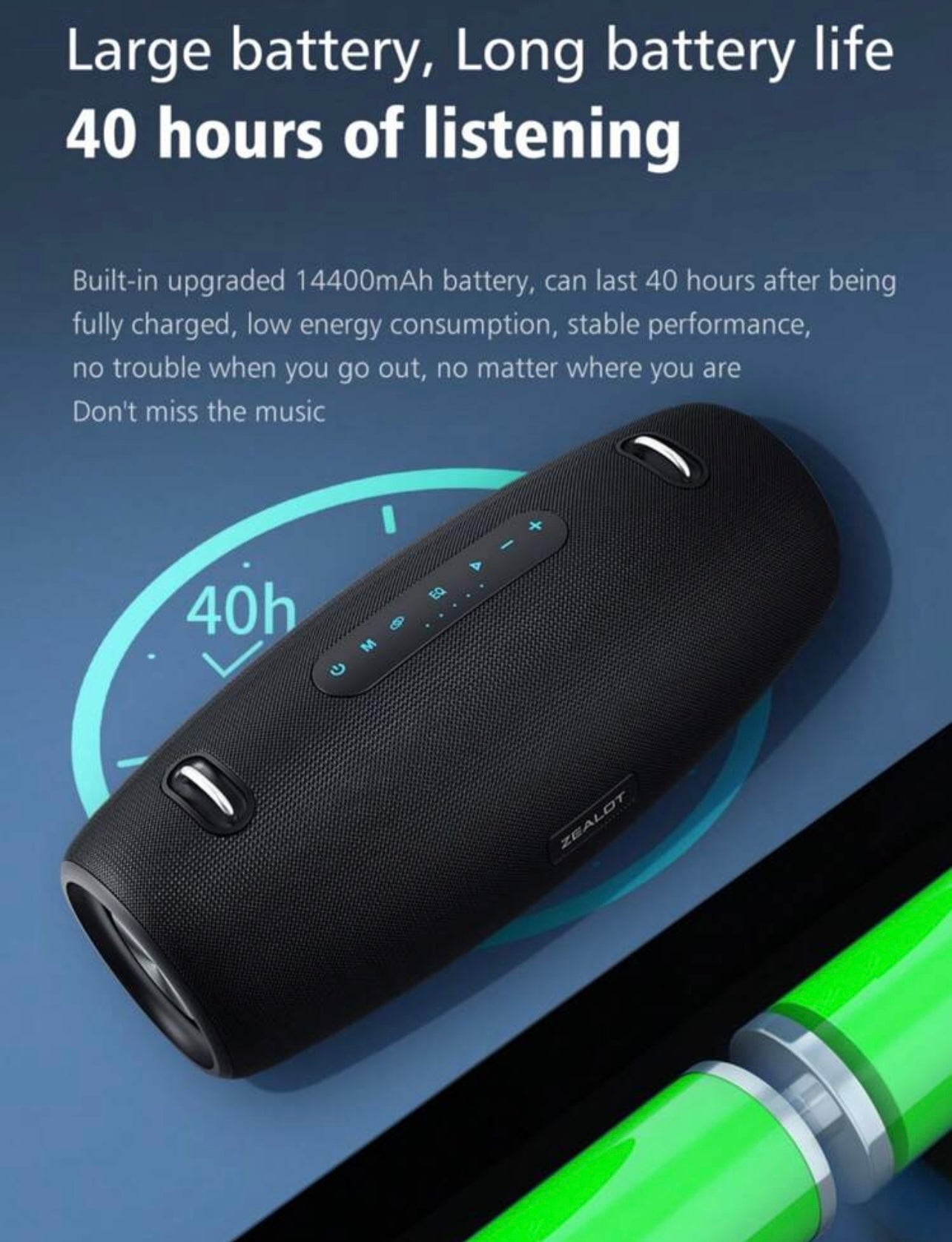 Altoparlante Bluetooth da 60W con Volume da Stadio