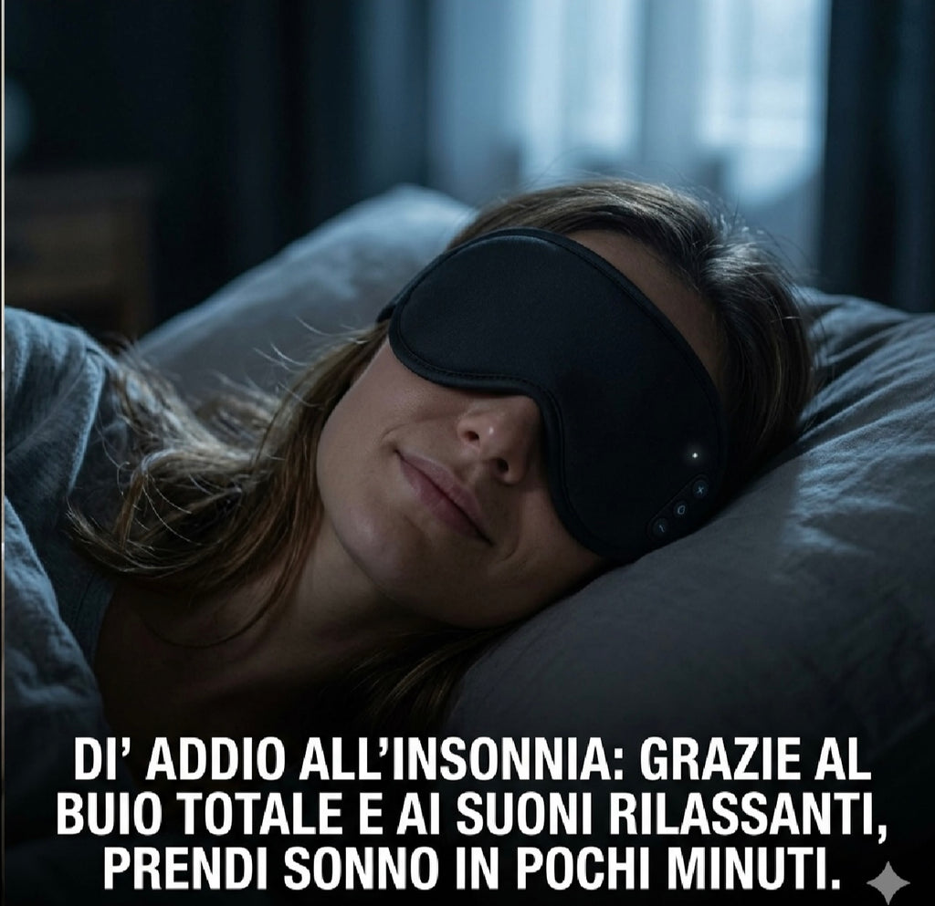 Maschera per il Sonno Smart Bluetooth – Elimina l'Insonnia e Rilassati con la Musica