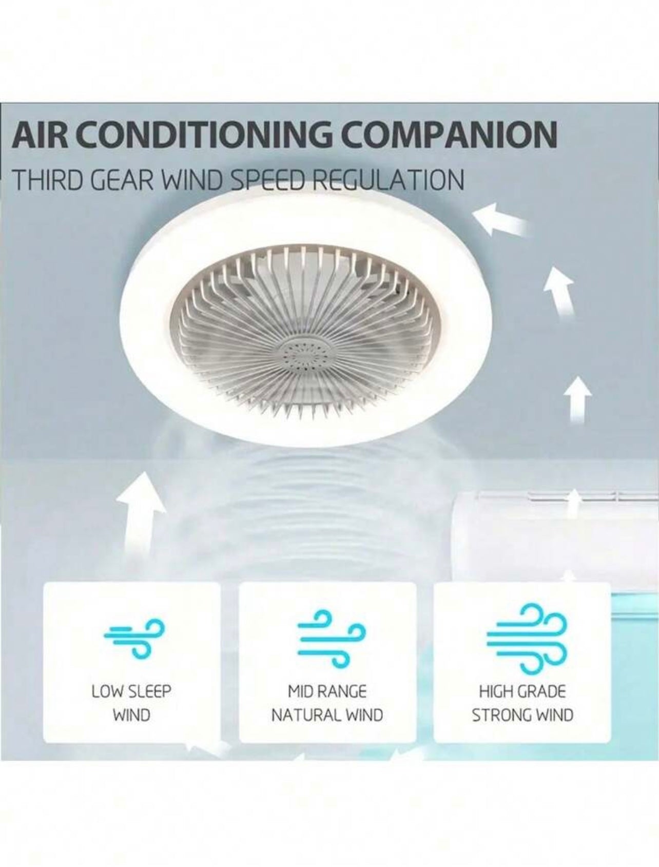 Ventilatore da Soffitto con Luce LED e Telecomando