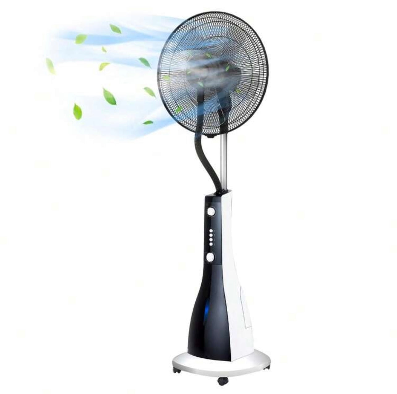 Ventilatore a Piantana con Nebulizzatore e Umidificatore, Serbatoio 3L, 3 Velocità, Timer e Telecomando