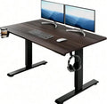 Scrivania Motorizzata Sit-Stand per Ufficio: Altezza Regolabile 73-118 cm con Gancio per Cuffie e Portabicchieri
