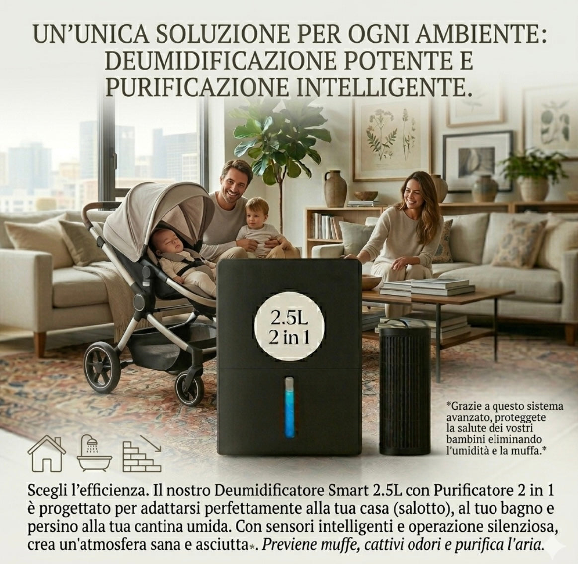 Un'Atmosfera Pura per i Tuoi Figli: Il Deumidificatore Smart Silenzioso che Rigenera la Tua Casa