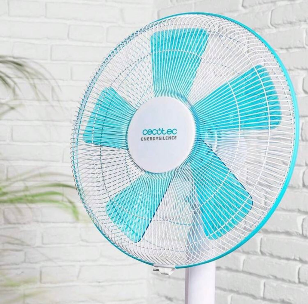 Ventilatore a Piantana 40W, 5 Pale, 3 Velocità, Oscillante e Regolabile