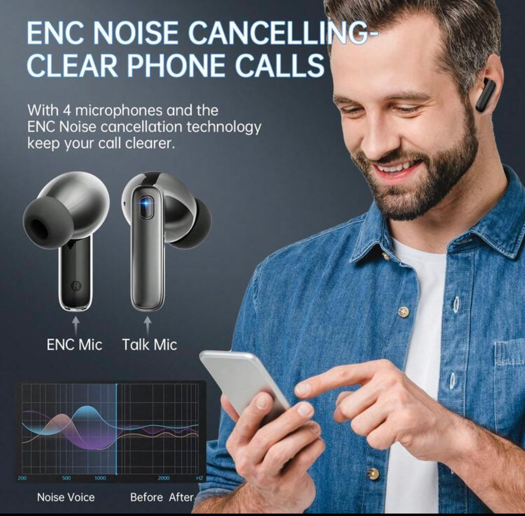 Auricolari Bluetooth 5.3 con Display LED Intelligente