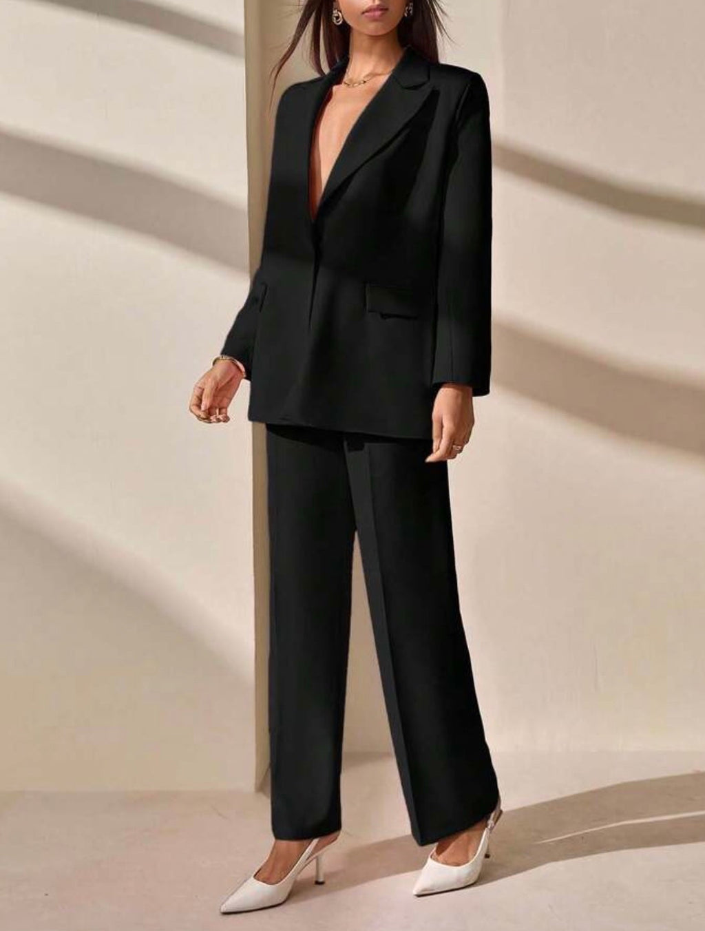 Completo blazer giacca e pantalone chiusura un solo bottone