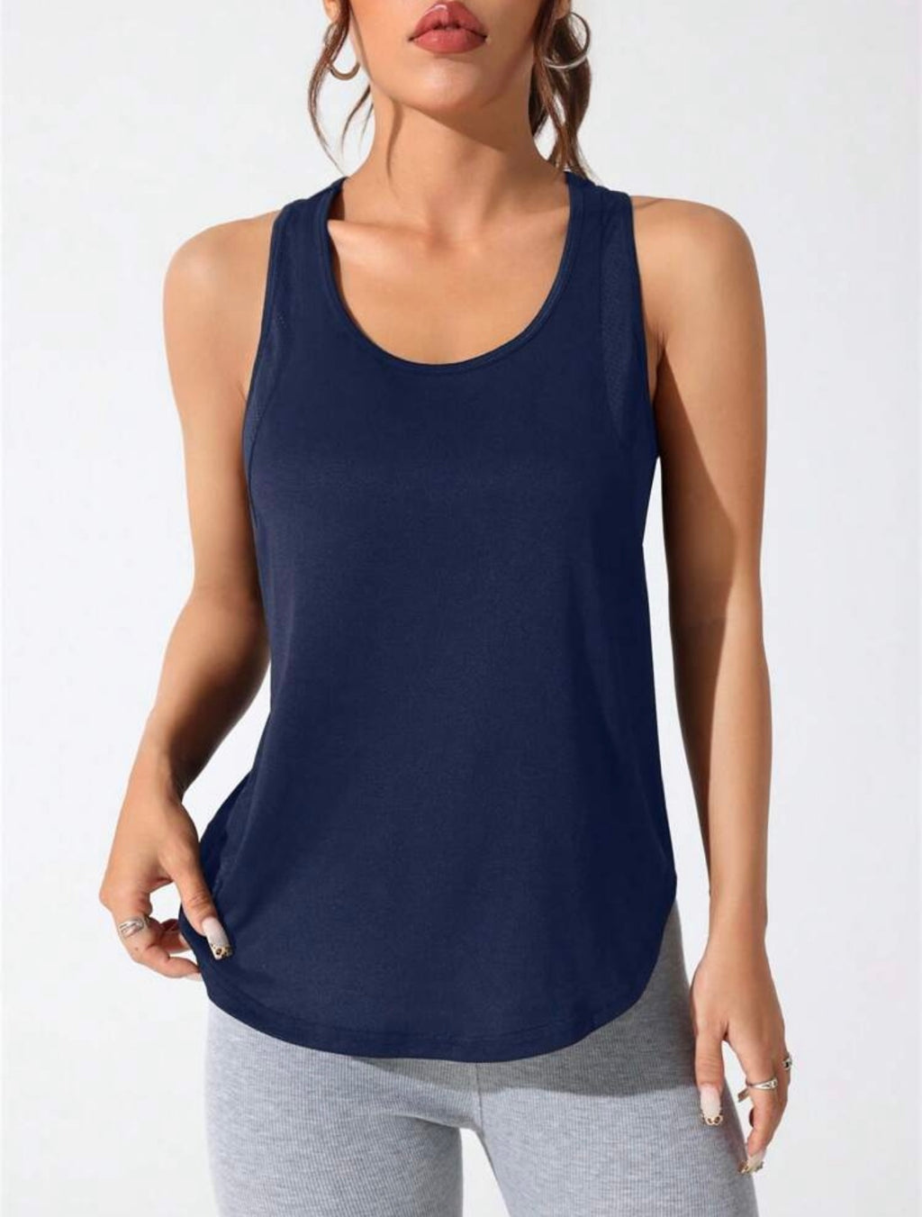 Canotta sportiva estiva leggera da donna, con vestibilità over