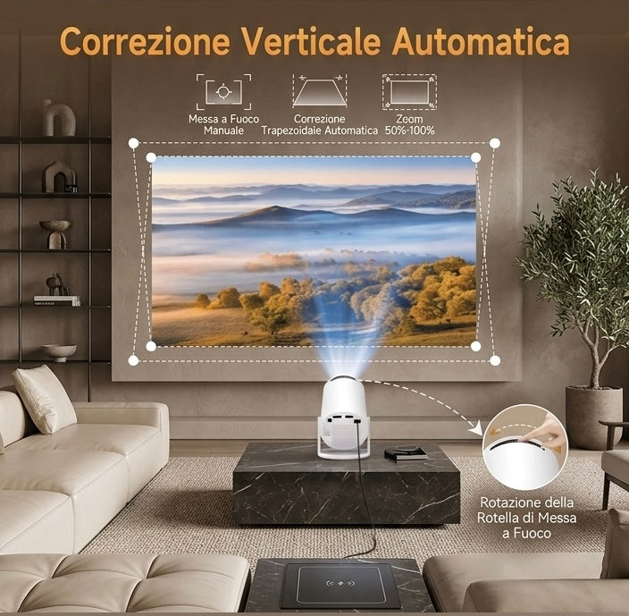 Proiettore Portatile Magcubic: Trasforma la tua Camera in un Cinema con Android 14 e App Integrate