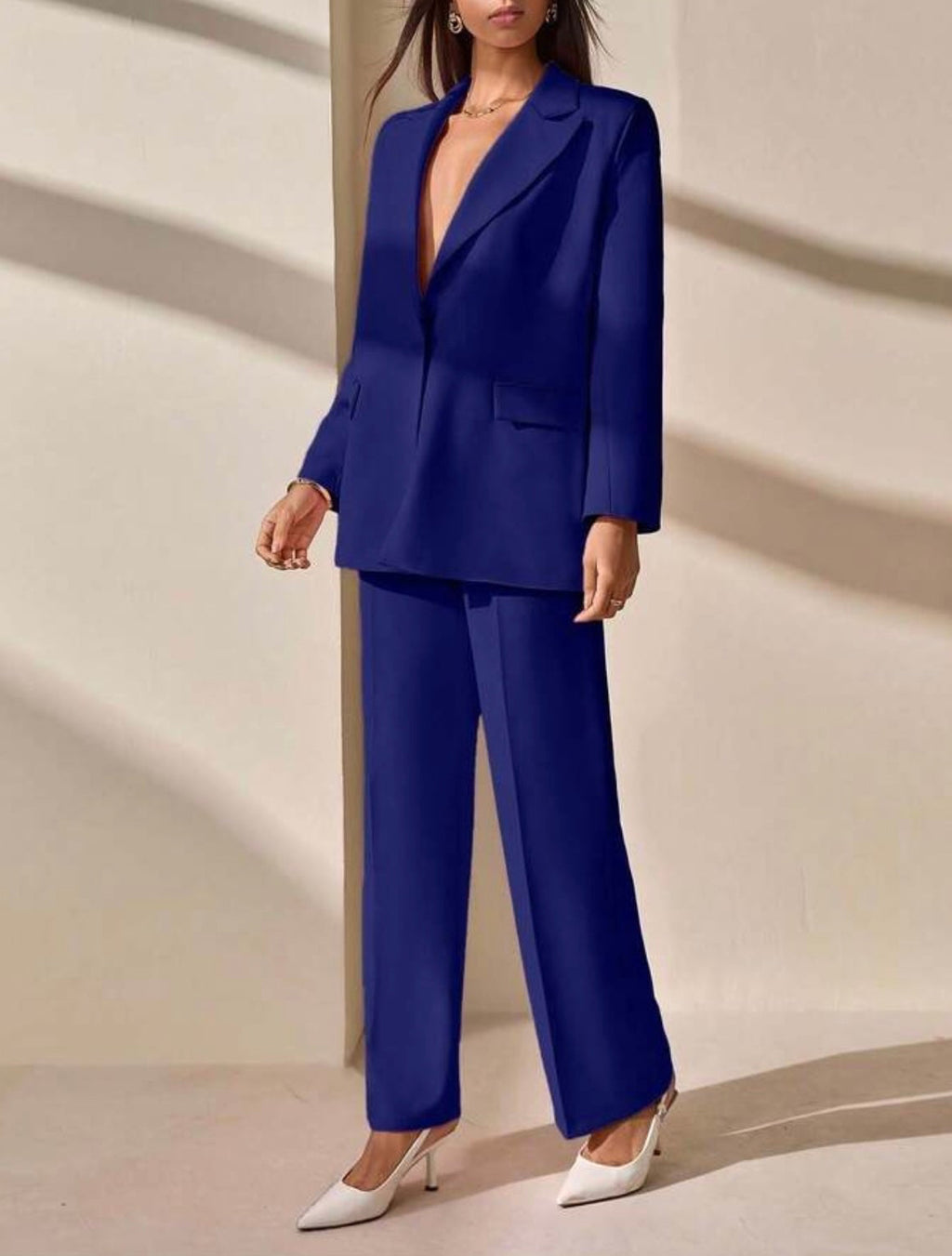 Completo blazer giacca e pantalone chiusura un solo bottone