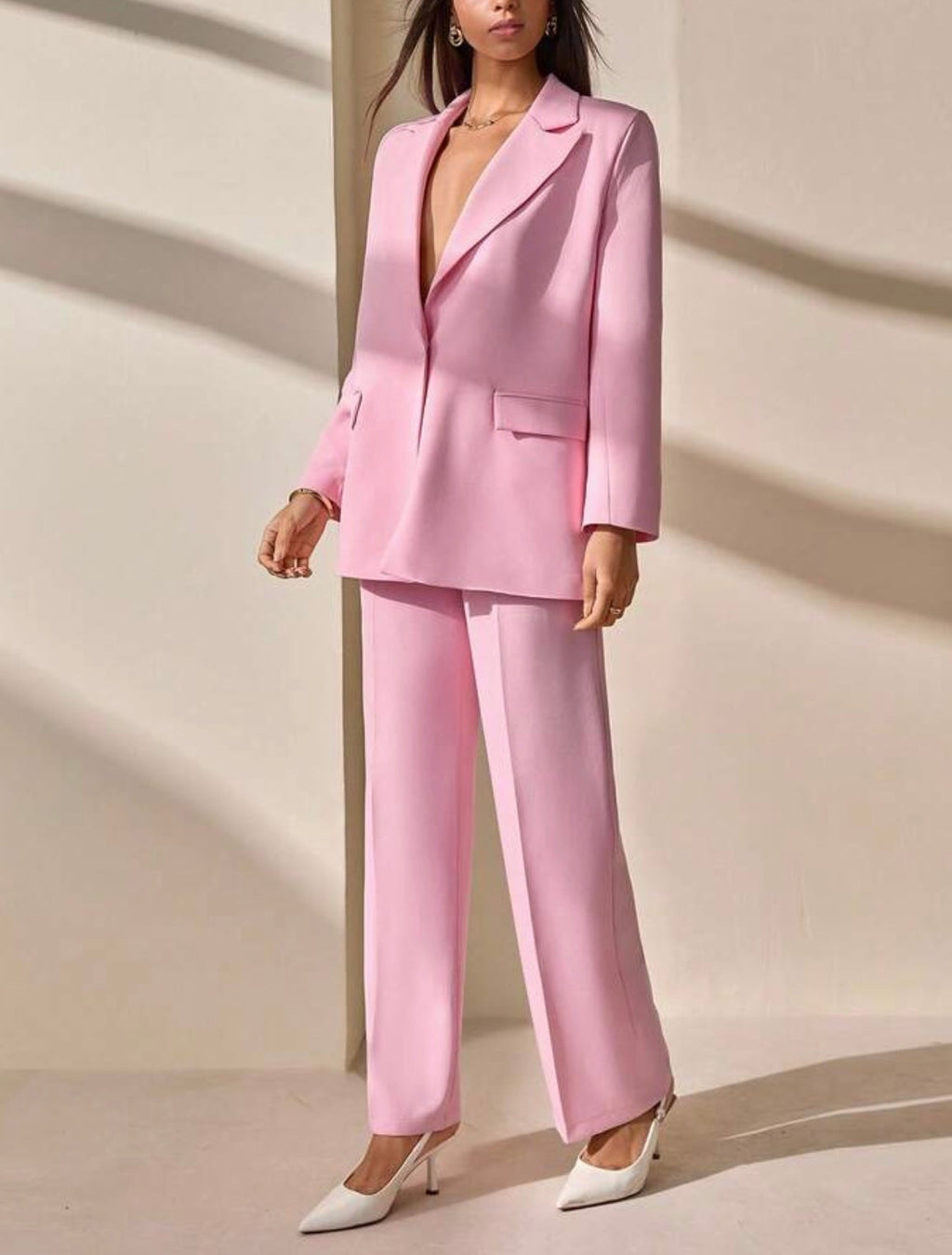 Completo blazer giacca e pantalone chiusura un solo bottone