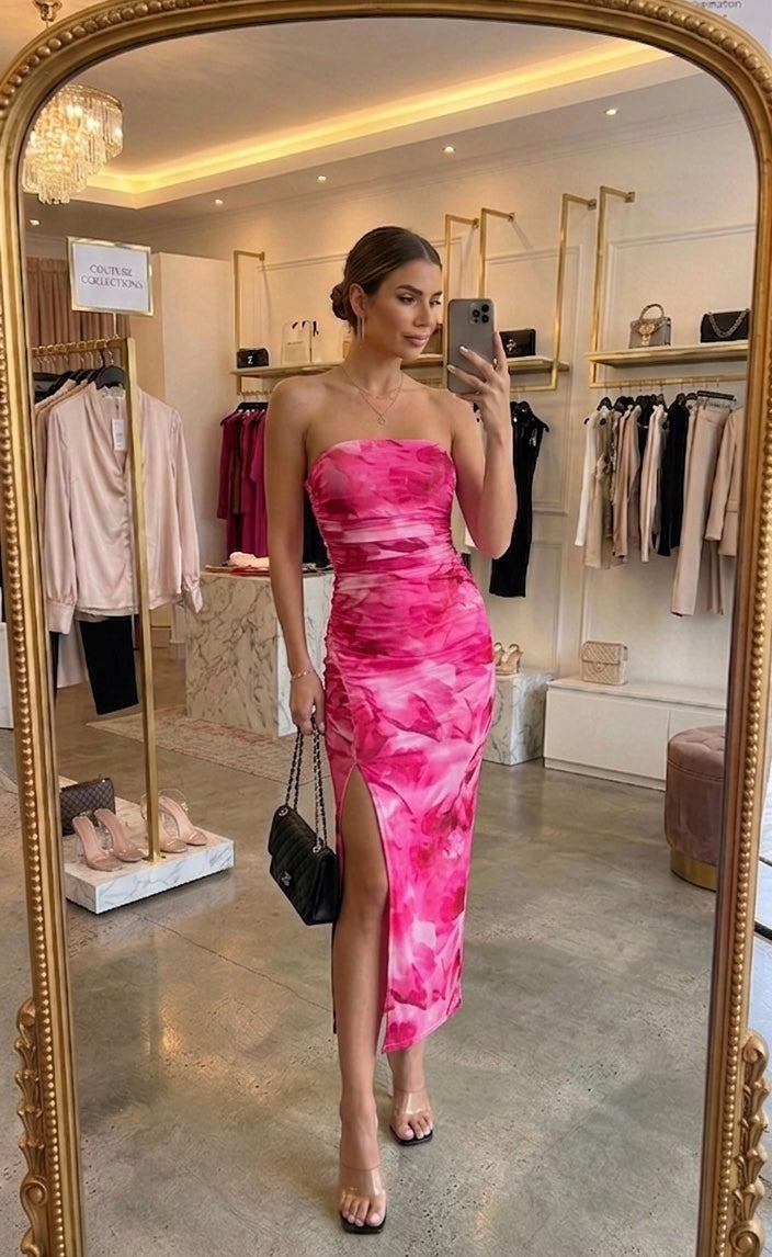 Abito lungo aderente con spalle scoperte Donna: vestito estivo sexy