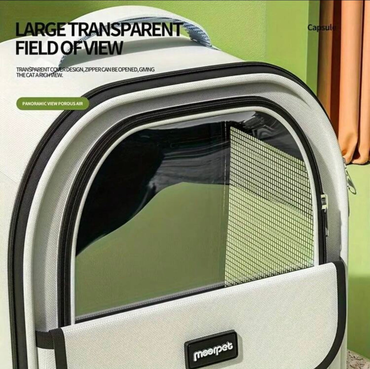 Zaino Trasportino "Vista Panoramica" – Design Elegante per Cani e Gatti