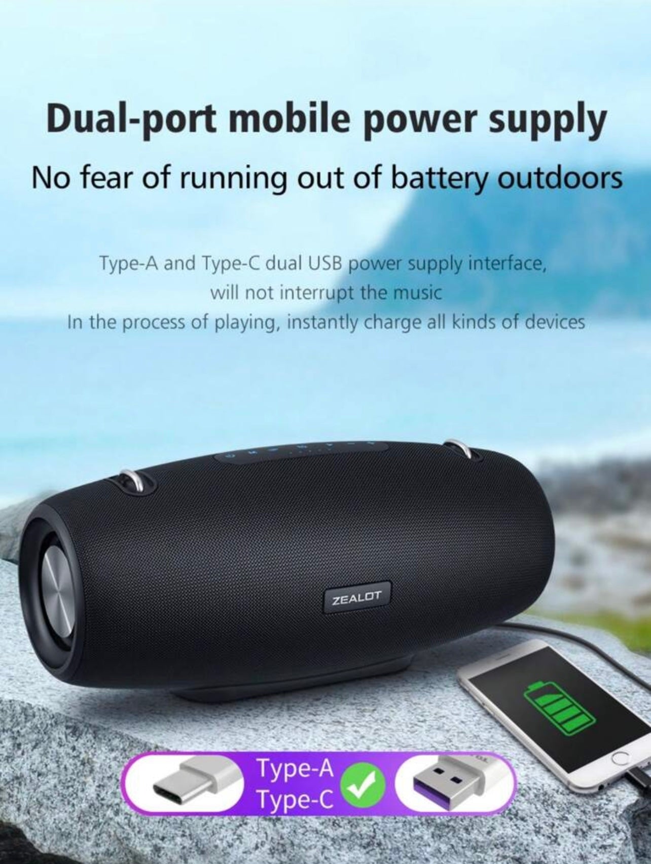 Altoparlante Bluetooth da 60W con Volume da Stadio