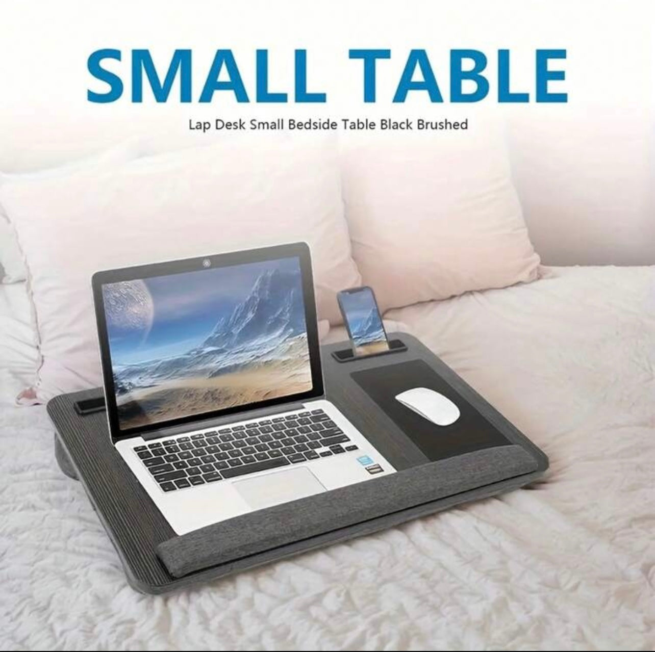 Supporto PC Portatile da Ginocchia con Tappetino Mouse e Porta Telefono