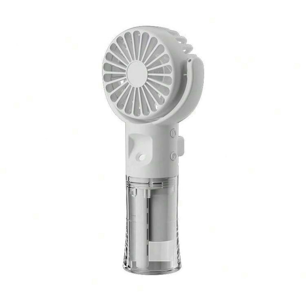 Mini Ventilatore Portatile 2-in-1: Freschezza e Idratazione Sempre con Te