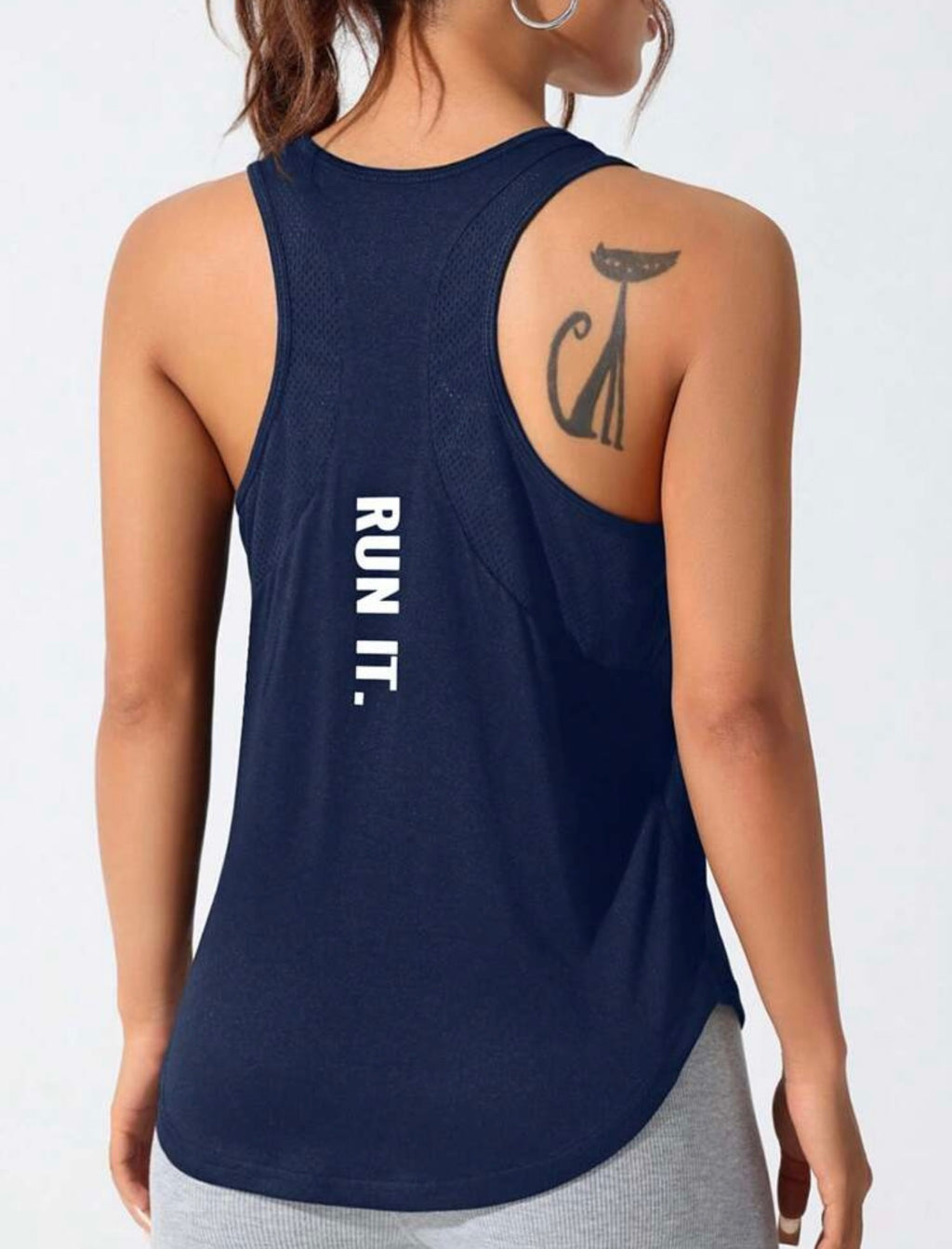 Canotta sportiva estiva leggera da donna, con vestibilità over