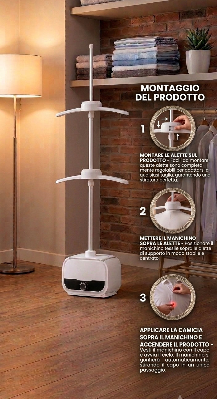 Stiratrice e asciugatrice automatica elettrica
