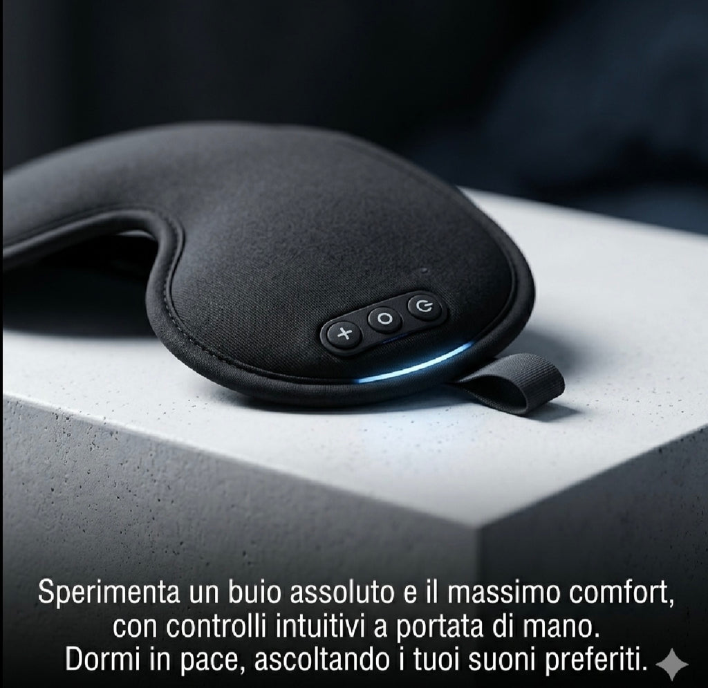 Maschera per il Sonno Smart Bluetooth – Elimina l'Insonnia e Rilassati con la Musica