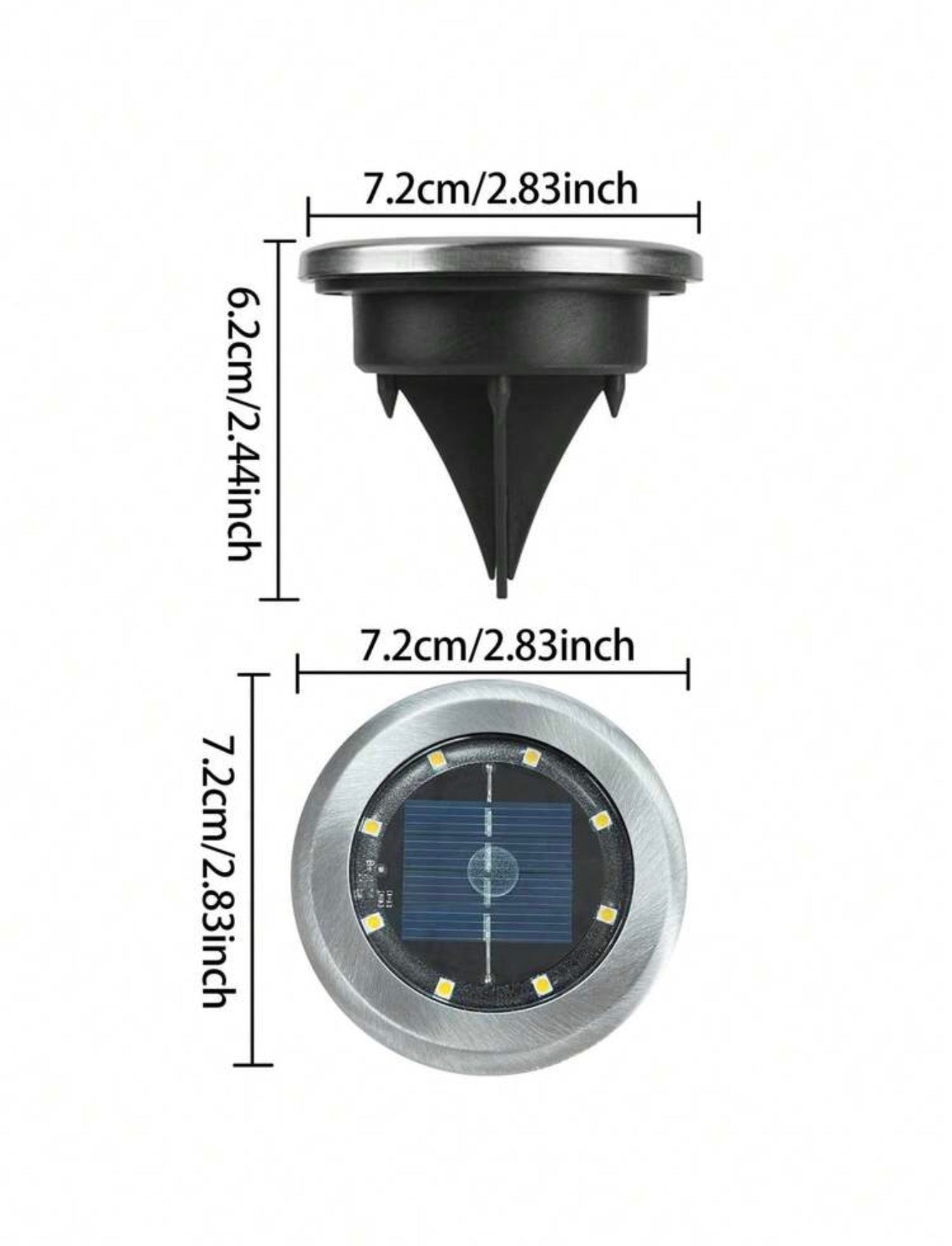 Luci Solari da Incasso per Giardino (12 Pz) | Faretti LED Impermeabili da Esterno Bianco e Colorato