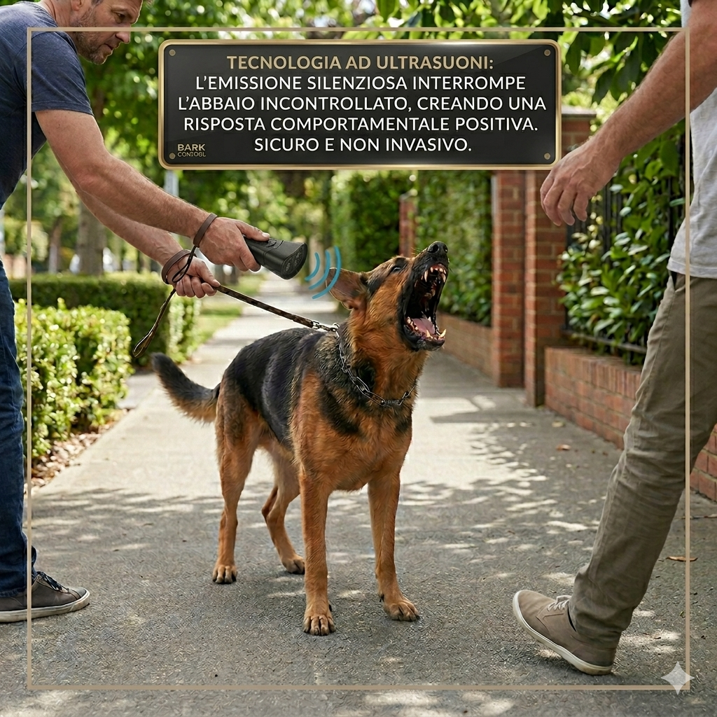 Dispositivo Anti-Abbaio a Ultrasuoni Portatile – Dissuasore per Cani Indolore