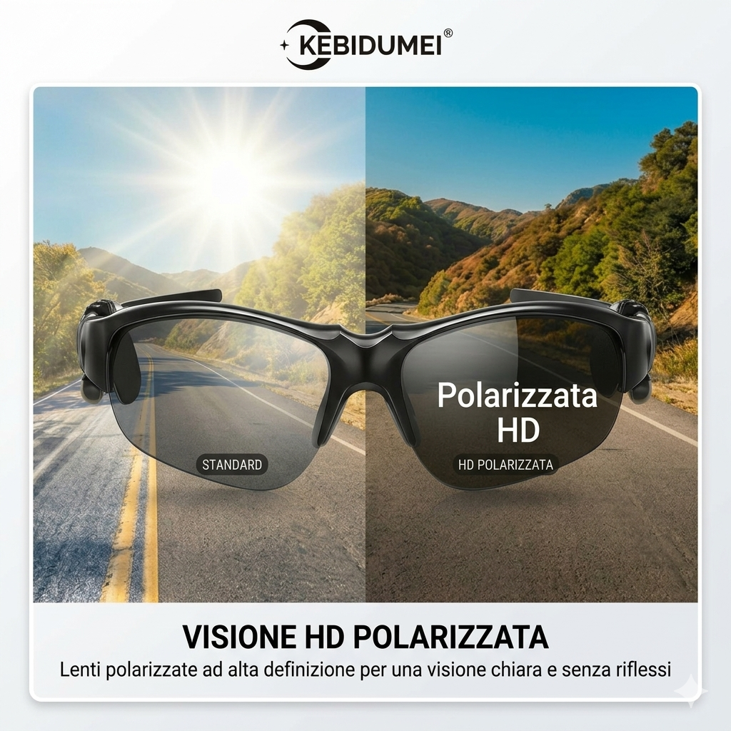 Occhiali Smart Bluetooth : Audio Wireless, Chiamate HD e Lenti Polarizzate