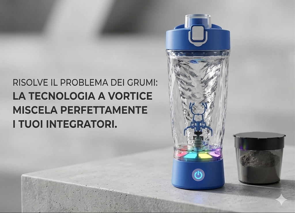 Shaker Elettrico per Proteine con Tecnologia a Vortice Anti-Grumi