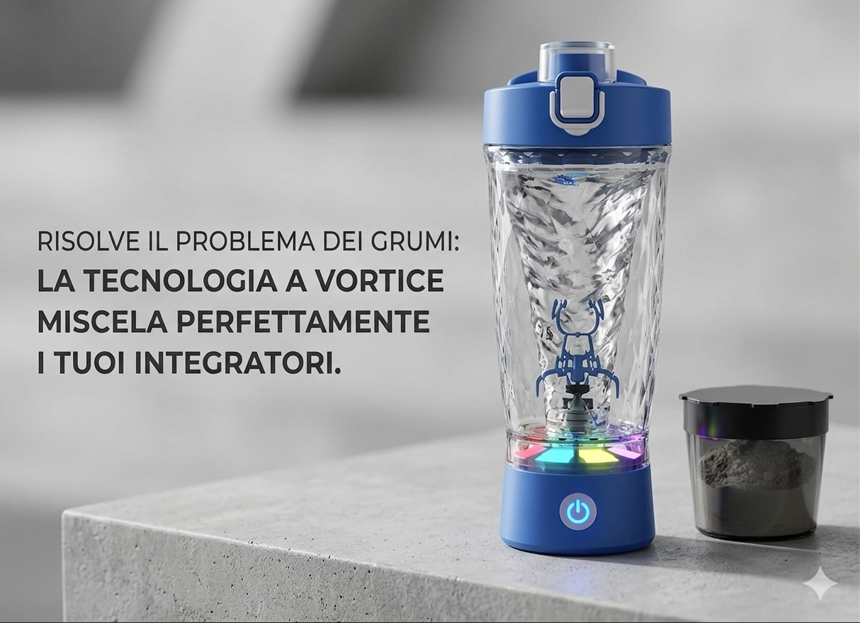 Shaker Elettrico per Proteine con Tecnologia a Vortice Anti-Grumi