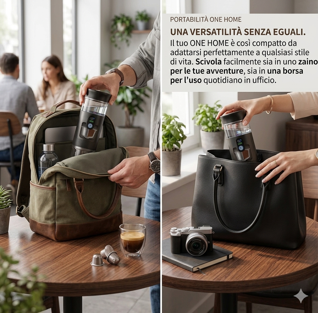 Macchina per Caffè Espresso Portatile con Display Digitale
