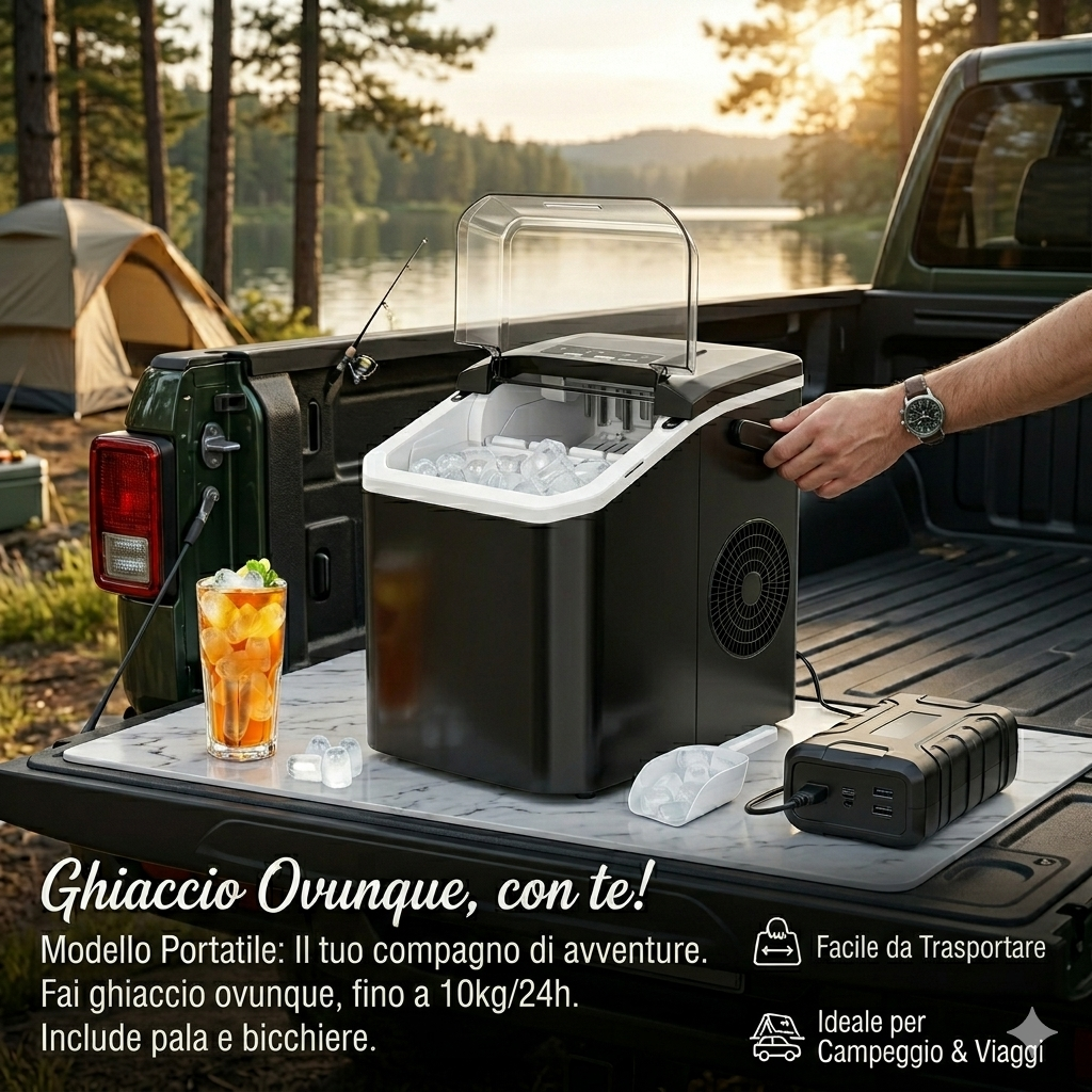Macchina per il ghiaccio portatile produzione rapida in 6-9 minuti