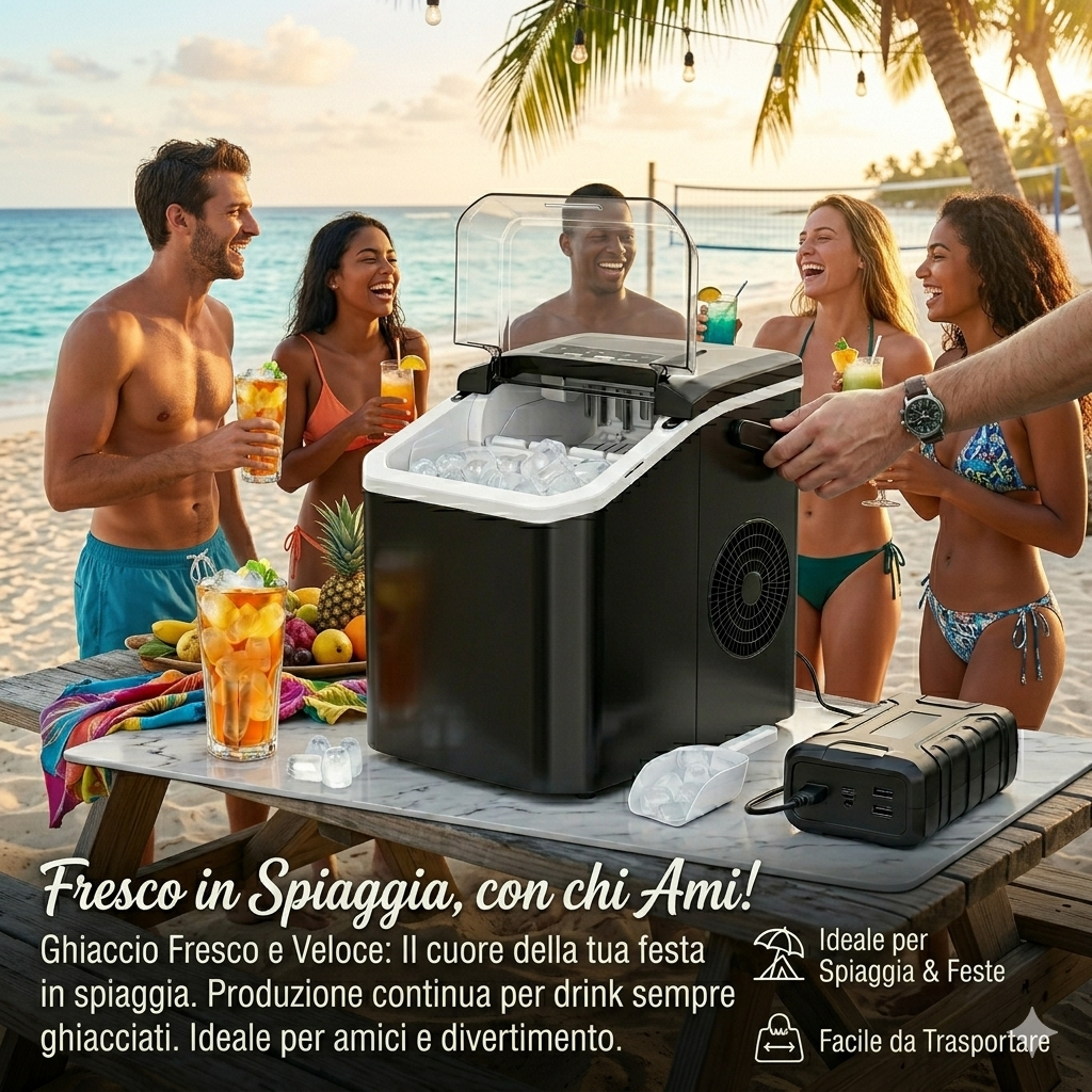 Macchina per il ghiaccio portatile produzione rapida in 6-9 minuti