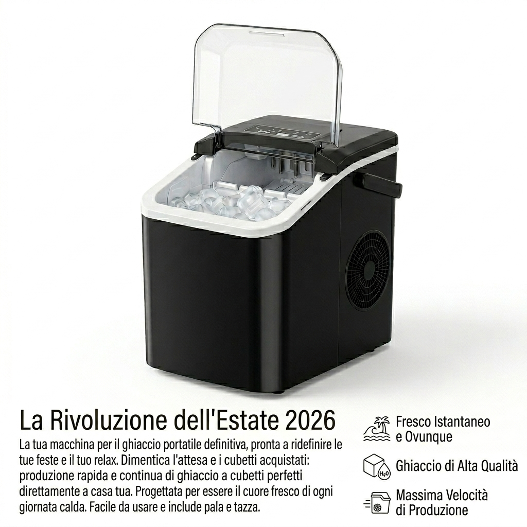 Macchina per il ghiaccio portatile produzione rapida in 6-9 minuti