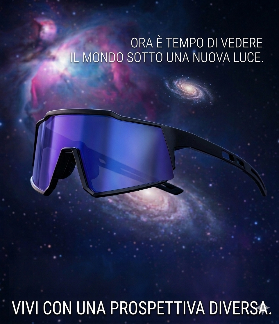 Occhiali da Sole Sportivi "Cosmic Shield" – Lenti Polarizzate a Specchio
