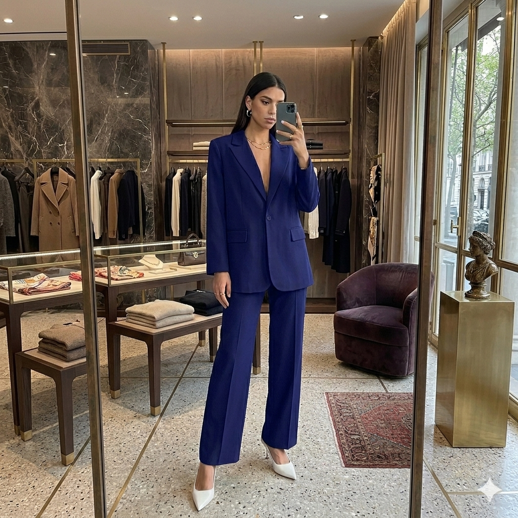Completo blazer giacca e pantalone chiusura un solo bottone