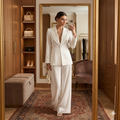Completo giacca e pantalone a gamba ampia