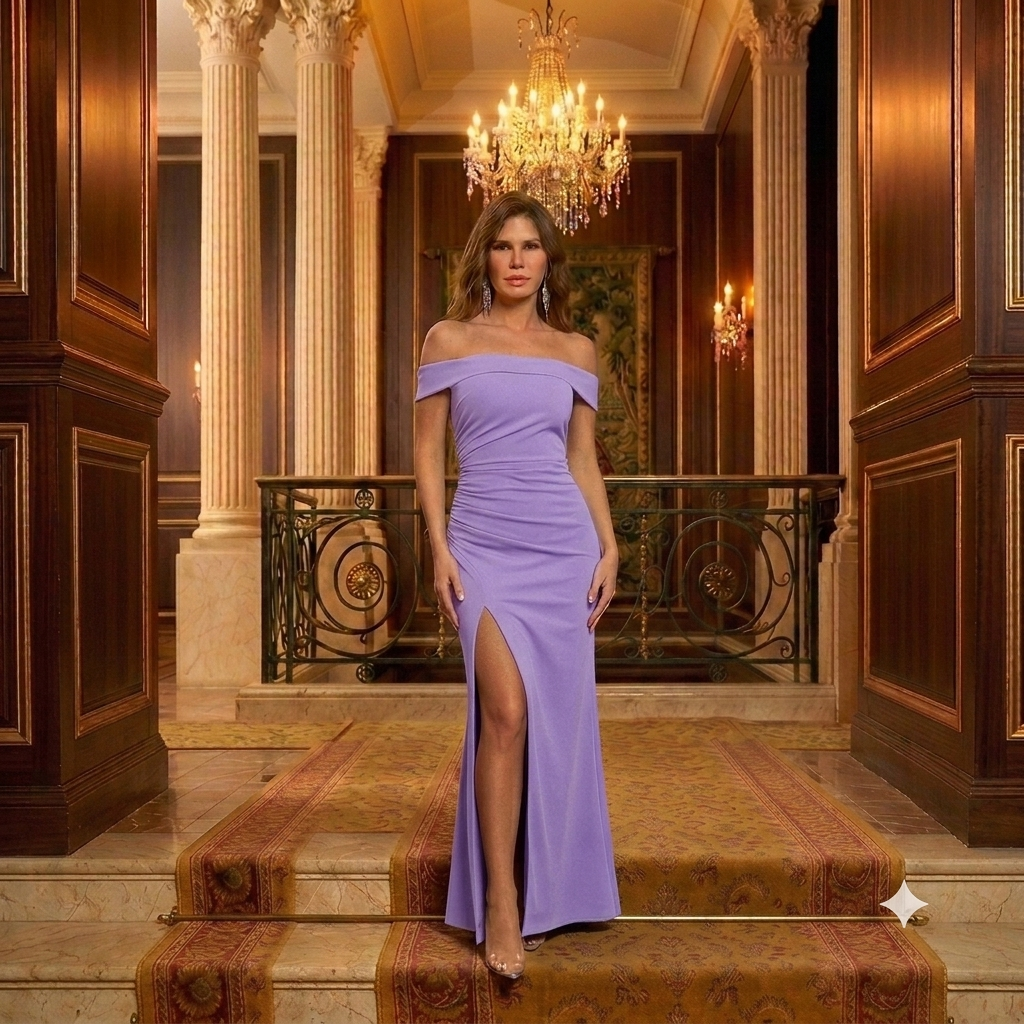 Abito Elegante Spacco Sexy – Vestibilità Slim da Sera