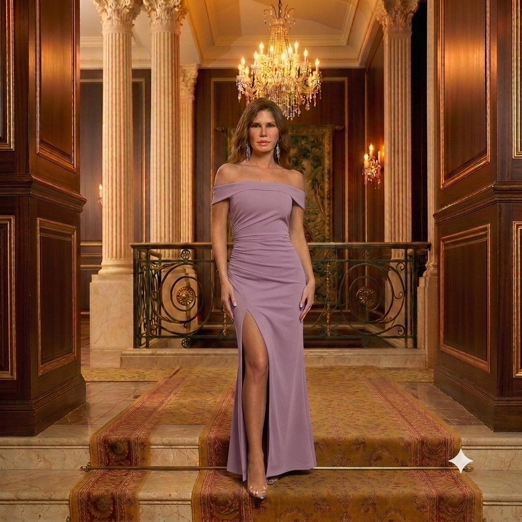 Abito Elegante Spacco Sexy – Vestibilità Slim da Sera