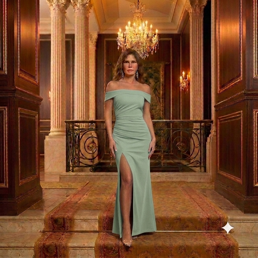 Abito Elegante Spacco Sexy – Vestibilità Slim da Sera