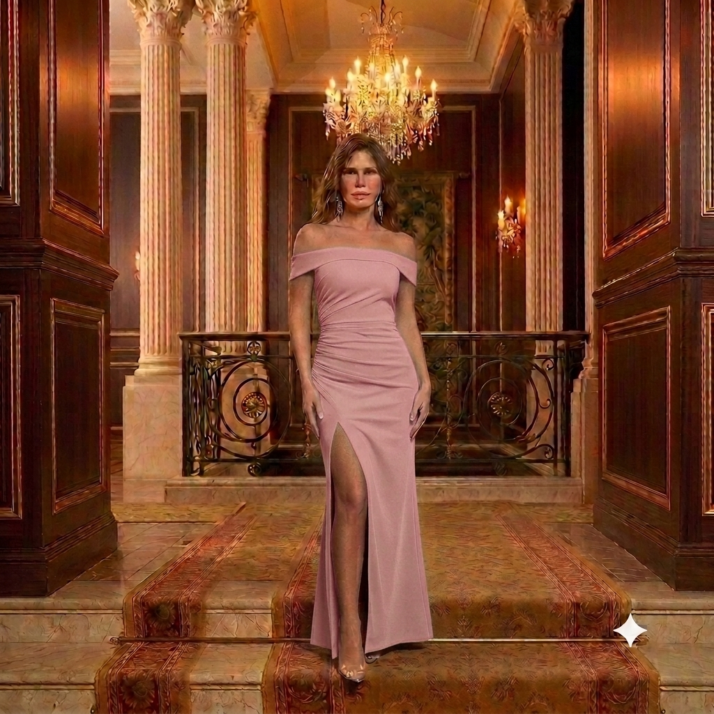 Abito Elegante Spacco Sexy – Vestibilità Slim da Sera