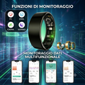 Anello Intelligente 2026– Monitoraggio Frequenza Cardiaca, Pressione Sanguigna e Sonno, Tracciamento Attività Fisica, Impermeabile