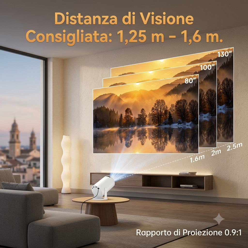 Proiettore Portatile Magcubic: Trasforma la tua Camera in un Cinema con Android 14 e App Integrate